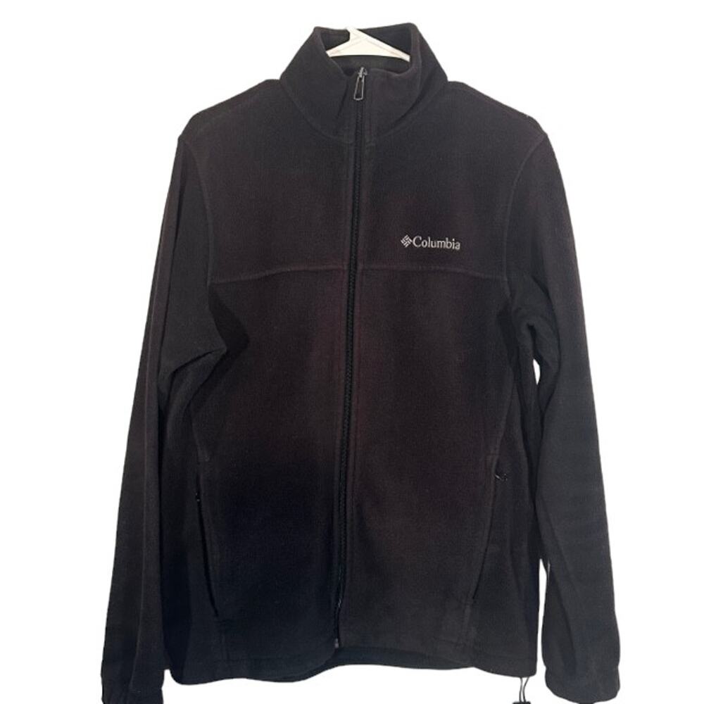 Columbia Black Fleece Full Zip High Neck Fleece Cozy Jacket Men Sz S